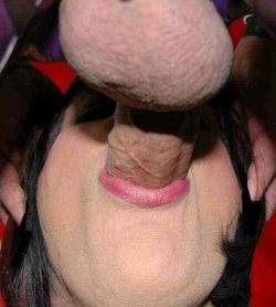 Sissy with a big mouthful.