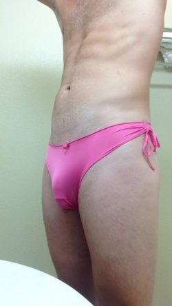 Sissy models her pretty pink undies