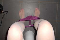 Sissy view at the toilet