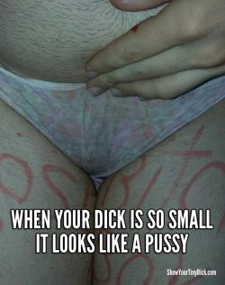 Dick so small it looks like a pussy