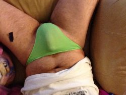 Boyfriend in thongs