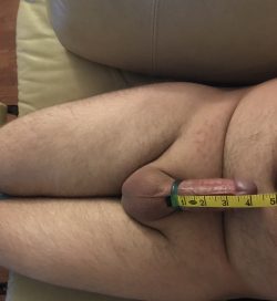 Barely 4” with a cock ring