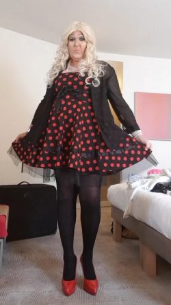 My lovely polka dot sissy dress.