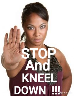 Kneel and worship the superior Race White Pig!