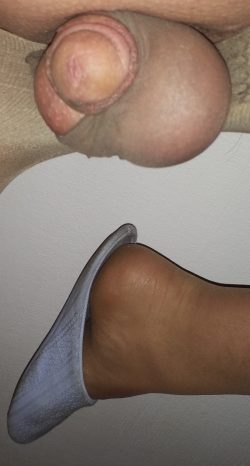 Small dick and sexy slippers