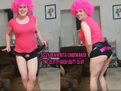 Sissy Denverita the butt slut flashing her clit and ass
