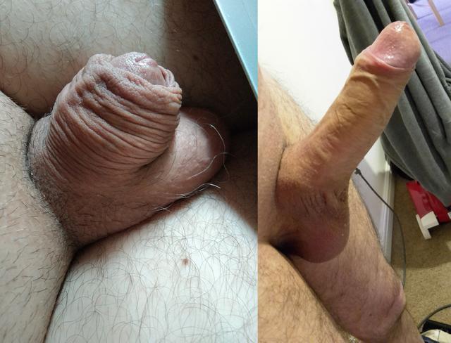 my dick from soft to hard. 