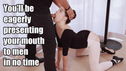 Presenting your sissy mouth to men