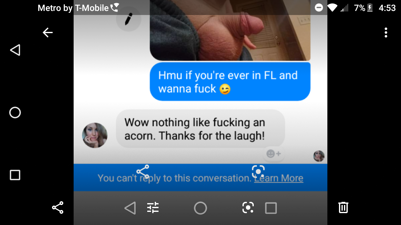 Small penis humiliation on Facebook messenger