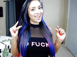 Latina humiliatrix destroys dicklettes on webcam (SPH)