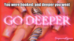 Sissy got hooked and deeper she went