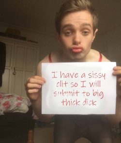 I have a sissy clit and now submit to big thick dick