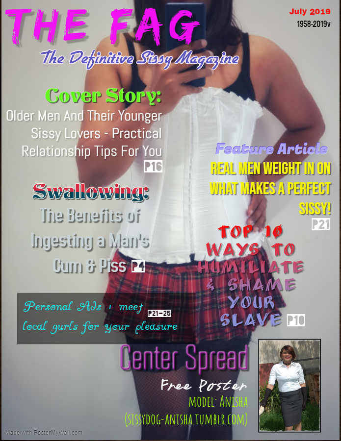 Sissy captions and magazine covers of me for you to spread, share, repost and expose!