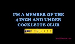 My dicklette is 4 inches