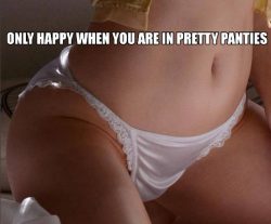 Sissy is only happy in pretty panties