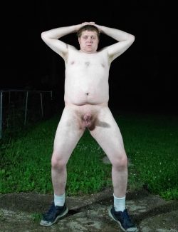 naked in his neighbor’s backyard