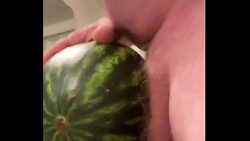 a pervert bitch James Matlock is fucking watermelon as his Mistress AlfaFemale ordered to him &# ...