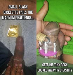Black dicklette fails the magnum challenge
