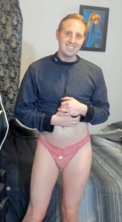 Denver Shoemaker shows how flat the front of his panties are