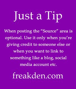 Just a tip: The source area is optional