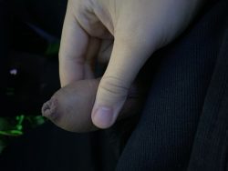 Tiny asian dick. Two fingers and a thumb