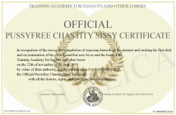 my pussy free certificate
