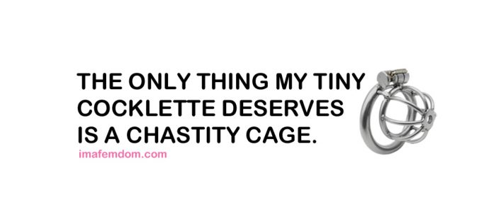 Chastity is all tiny cocklettes deserve