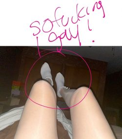 Pathetic mark (ak sissy chiffon monique) in frilly girly sissy socks