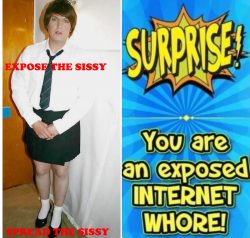 Caption-spread expose sissy schoolgirl vicki