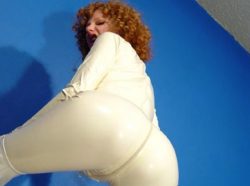 Redhead milf mistress torments facesitting slaves with ass worship POV