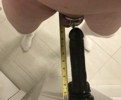 Math problem: The total is 11 inches. The dildo is 9 1/4 inches. How many inches are my locked c ...
