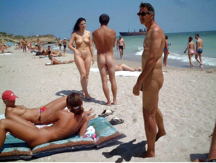 True nudist friends on the beach