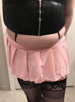 What could sissy be hiding under her skirt?