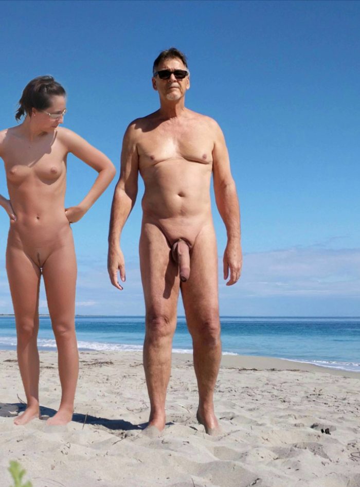 True nudist friends on the beach