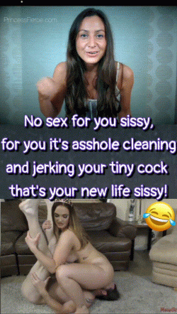 No Sex for Sissy: Only asshole licking and rubbing your tiny cock