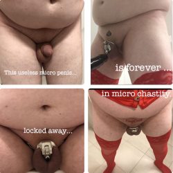 Please share this! Some people ask me why I wear chastity. This is why. #truth #micropenis