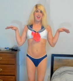 Sissy is ready to sail face first into a big cock