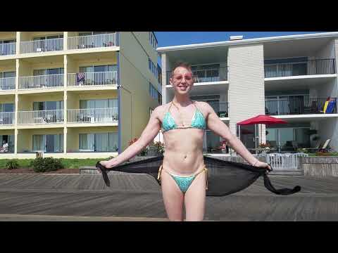 Denver Shoemaker in a bikini on the Ocean City Boardwalk