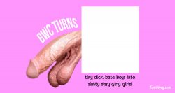 Big white dick loving sissy caption template