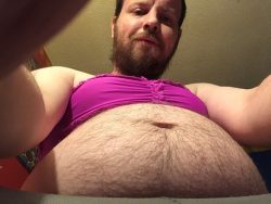 Fat sissy Brian in bra and pantyhose