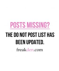 The Do Not Post List has been updated