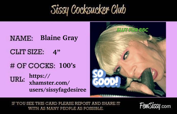 Sissy fag Blaine Gray exposure sissy