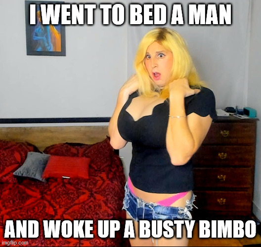 He went to bed a man and woke up a busty sissy bitch