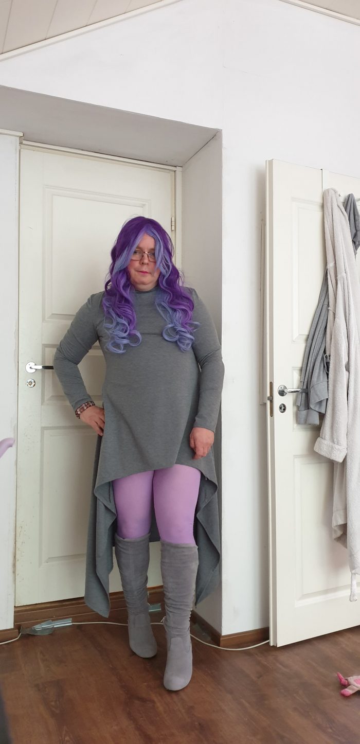 Purple pantyhose