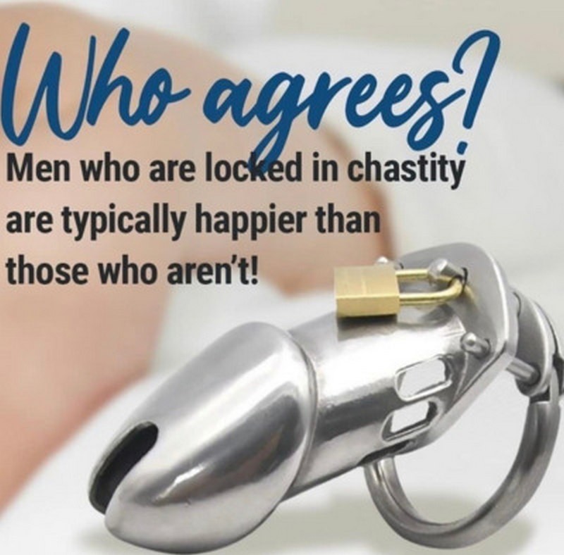 Submissive men and guys with small penises are happier when chastised