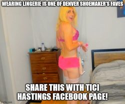 Wearing lingerie is one of Denver Shoemakers faves