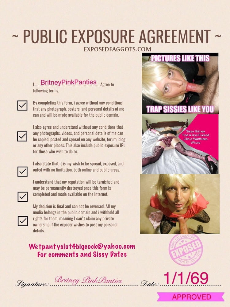 Exposed Sissy Cumdump Britney PinkPanties