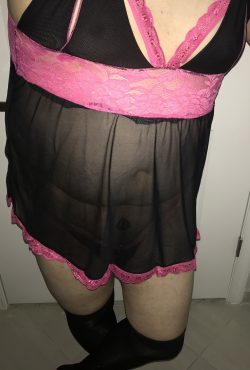 Cucky sissy in her sexy nighty.