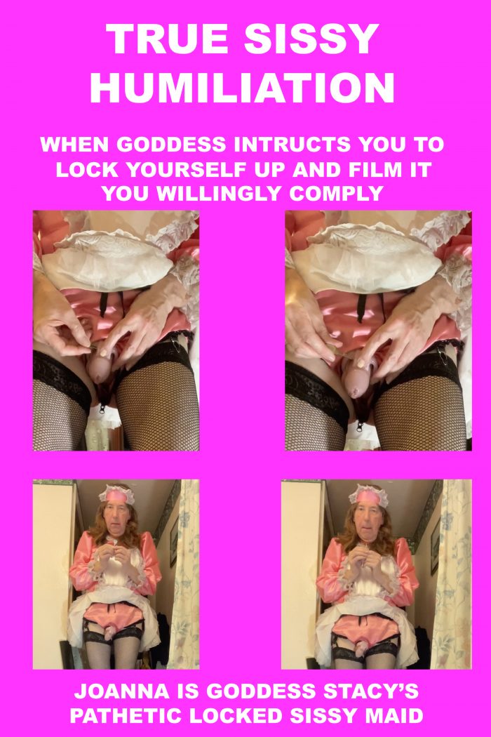Sissy Slut Joanna Locks Herself In Chastity