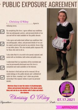 Chrisissy’s Public Exposure Agreement!